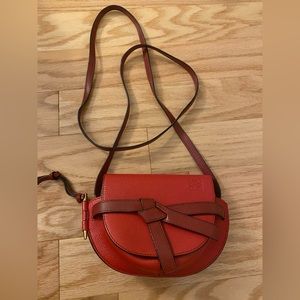 Loewe mini gate bag red color excellent condition retail for $1850